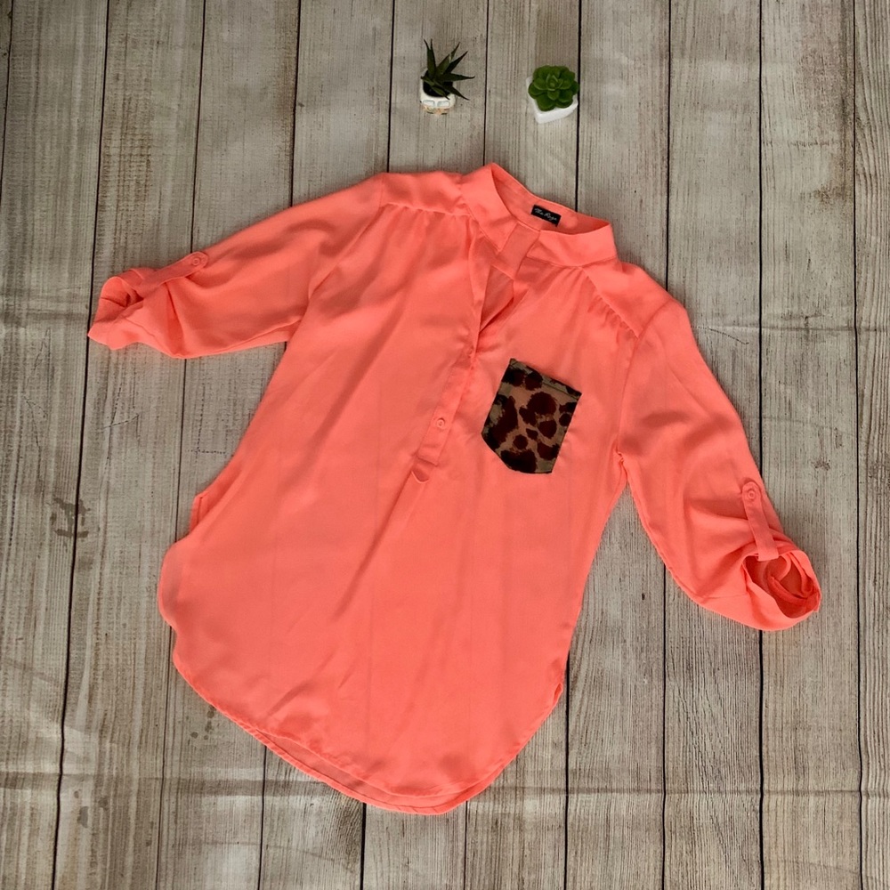 Peach sheer blouse by The Rage